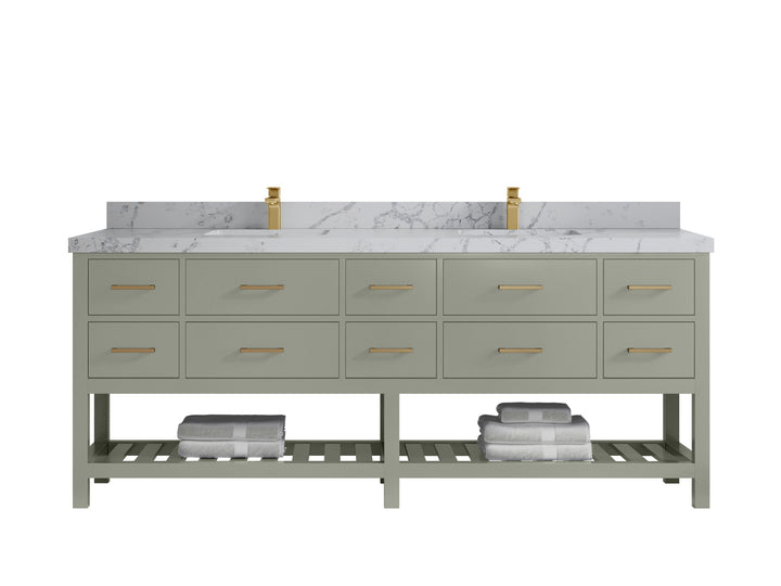 Parker 84 in. W x 22 in. D Double Sink Bathroom Vanity - photo 36