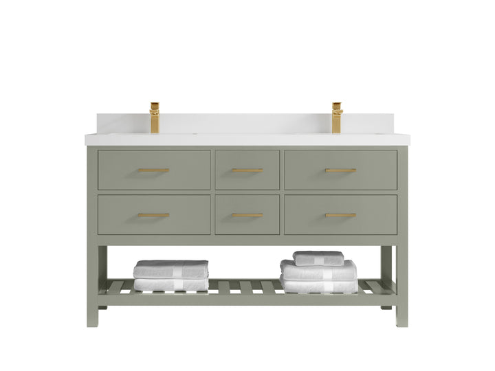 Parker 60 in. W x 22 in. D Double Sink Bathroom Vanity - photo 38