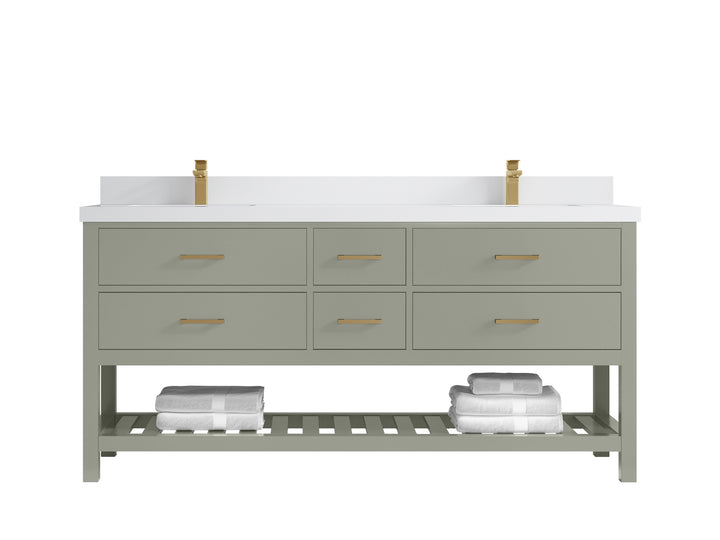 Parker 72 in. W x 22 in. D Double Sink Bathroom Vanity - photo 38