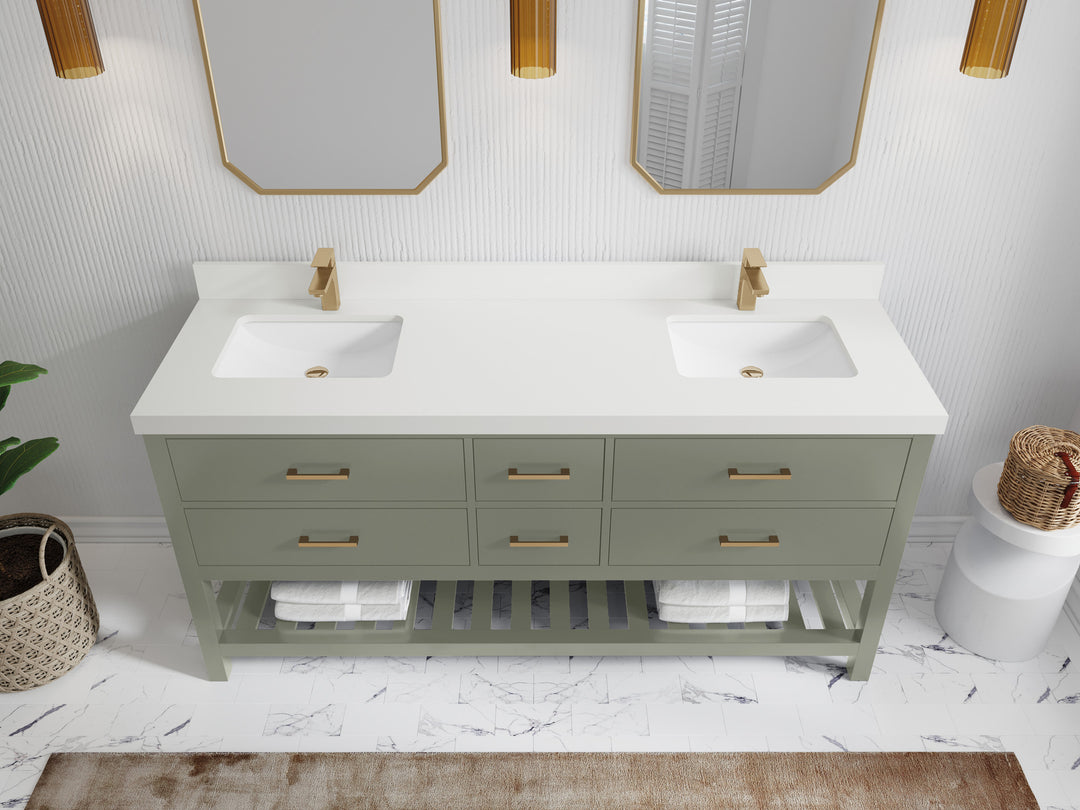 Parker 72 in. W x 22 in. D Double Sink Bathroom Vanity