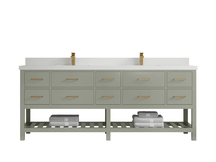 Parker 84 in. W x 22 in. D Double Sink Bathroom Vanity - photo 38