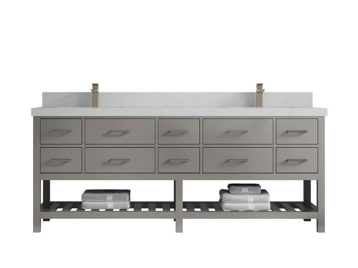 Parker 84 in. W x 22 in. D Double Sink Bathroom Vanity - photo 24