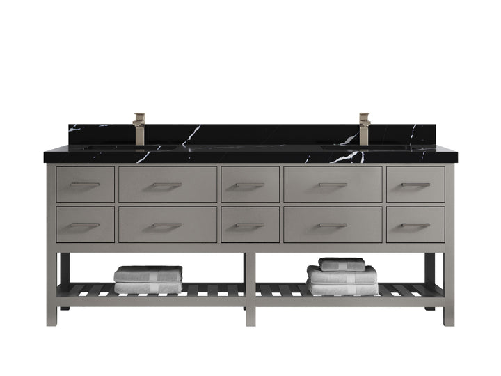 Parker 84 in. W x 22 in. D Double Sink Bathroom Vanity - photo 8