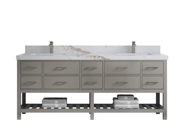 Parker 84 in. W x 22 in. D Double Sink Bathroom Vanity - photo 12