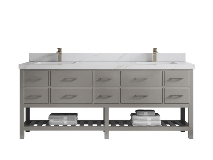 Parker 84 in. W x 22 in. D Double Sink Bathroom Vanity - photo 18