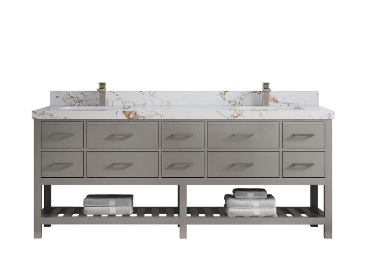 Parker 84 in. W x 22 in. D Double Sink Bathroom Vanity - photo 34