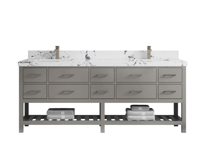 Parker 84 in. W x 22 in. D Double Sink Bathroom Vanity - photo 10