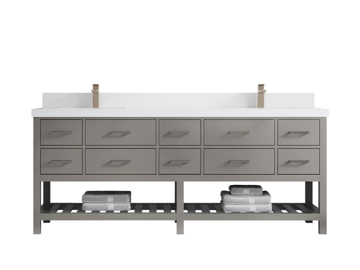 Parker 84 in. W x 22 in. D Double Sink Bathroom Vanity - photo 38