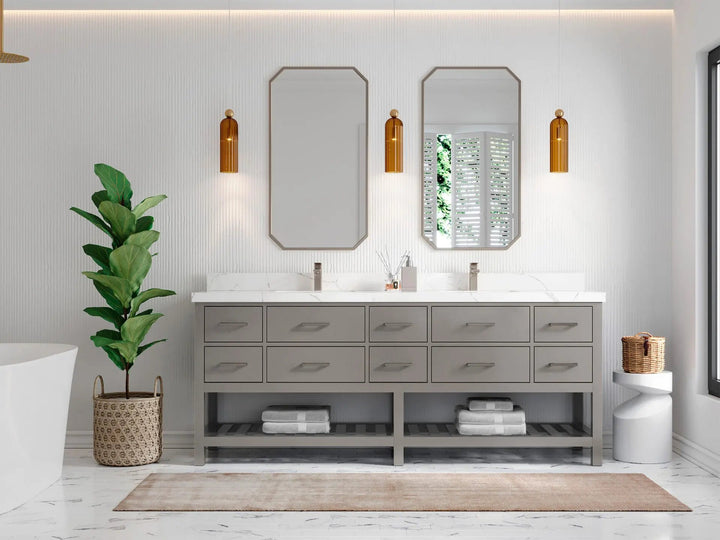 Parker 84 in. W x 22 in. D Double Sink Bathroom Vanity - photo 3