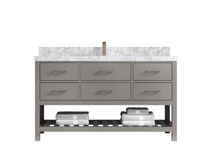 Parker 60 in. W x 22 in. D Single Sink Bathroom Vanity - photo 36