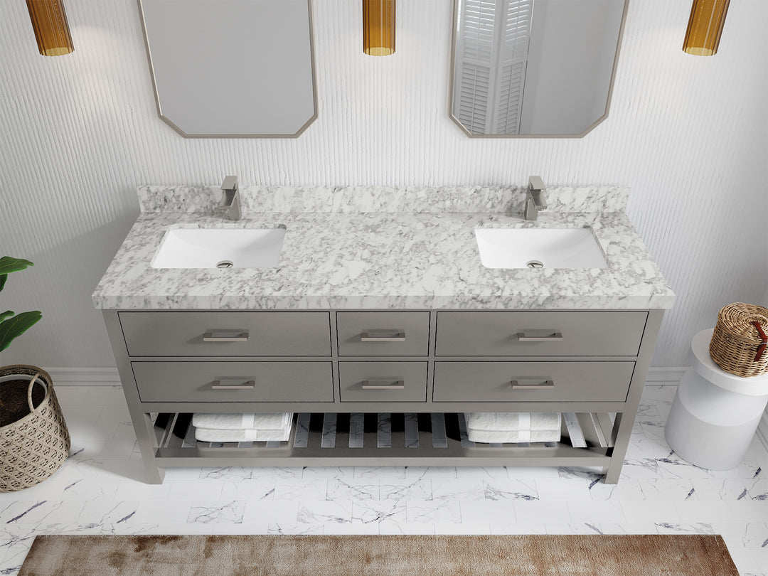 Parker 72 in. W x 22 in. D Double Sink Bathroom Vanity