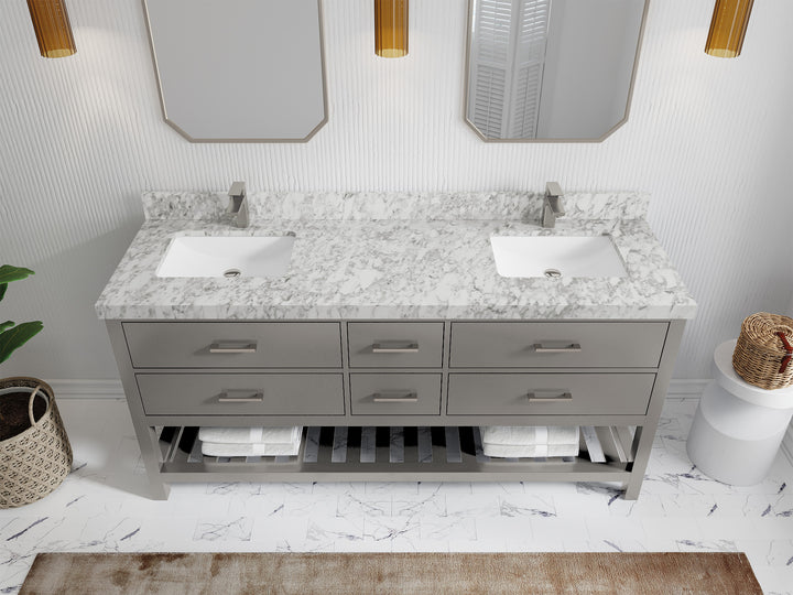 Parker 72 in. W x 22 in. D Double Sink Bathroom Vanity - photo 7