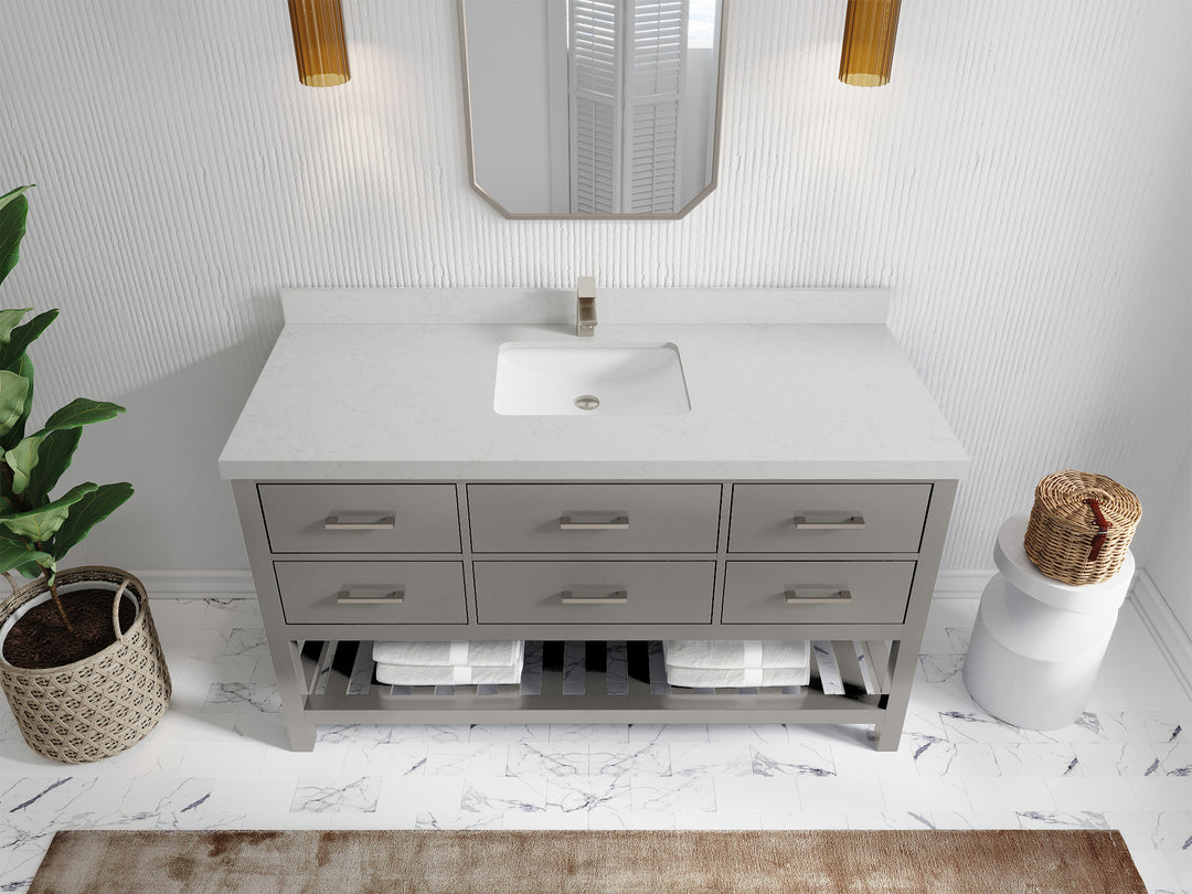 Parker 60 in. W x 22 in. D Single Sink Bathroom Vanity