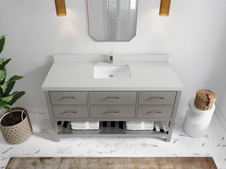 Parker 60 in. W x 22 in. D Single Sink Bathroom Vanity - photo 7