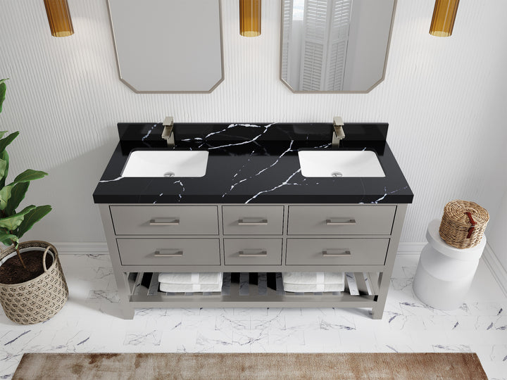 Parker 60 in. W x 22 in. D Double Sink Bathroom Vanity - photo 11