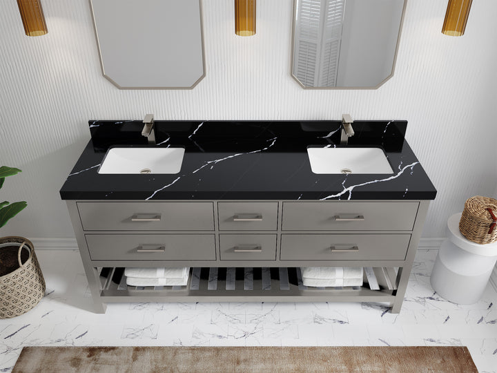 Parker 72 in. W x 22 in. D Double Sink Bathroom Vanity - photo 11