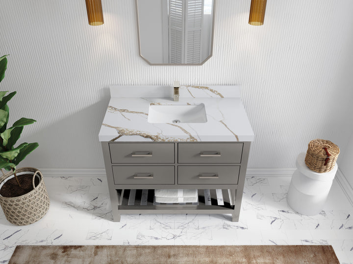 Parker 42 in. W x 22 in. D Single Sink Bathroom Vanity - photo 13