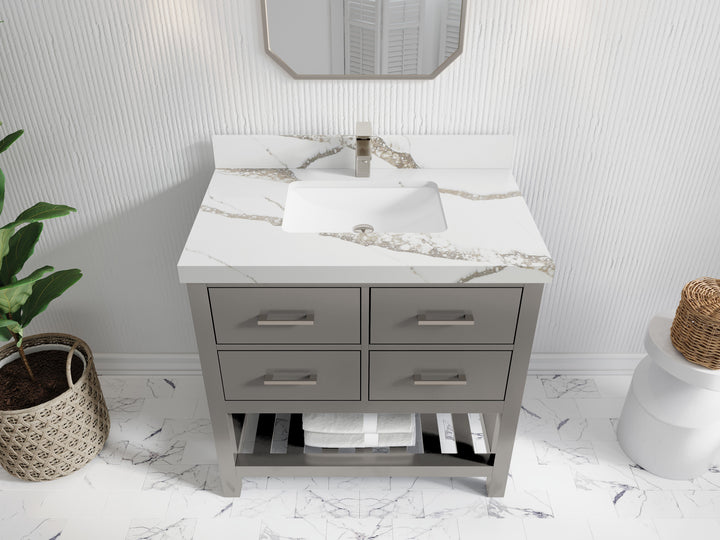 Parker 36 in. W x 22 in. D Single Sink Bathroom Vanity - photo 13