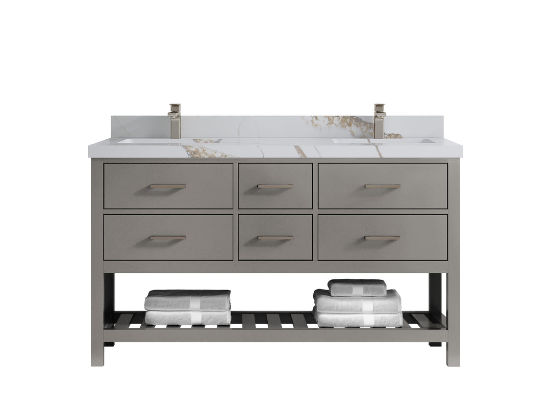 Parker 60 in. W x 22 in. D Double Sink Bathroom Vanity