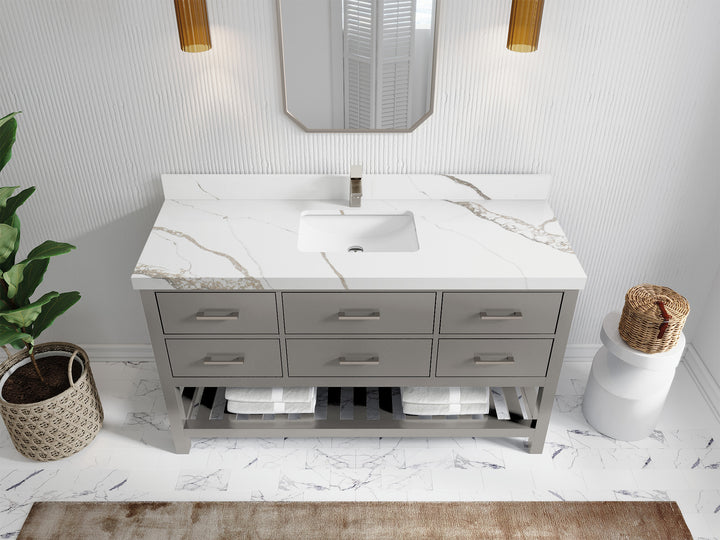 Parker 60 in. W x 22 in. D Single Sink Bathroom Vanity - photo 11