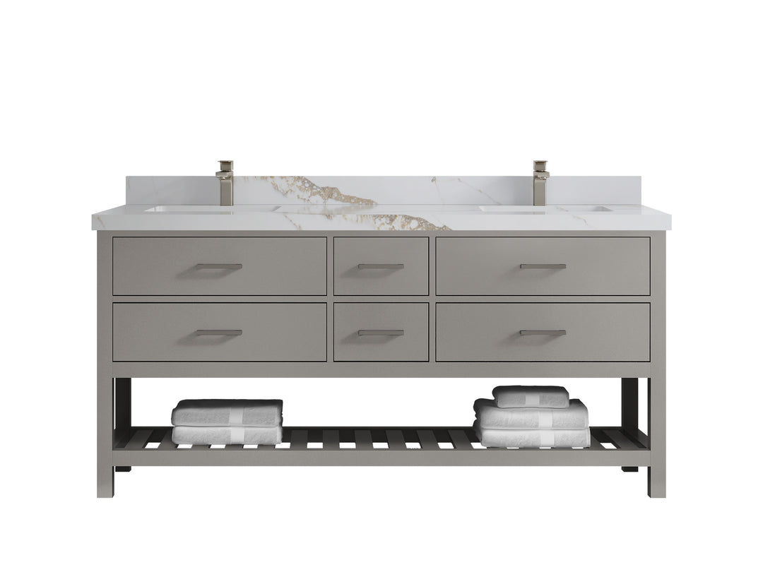 Parker 72 in. W x 22 in. D Double Sink Bathroom Vanity