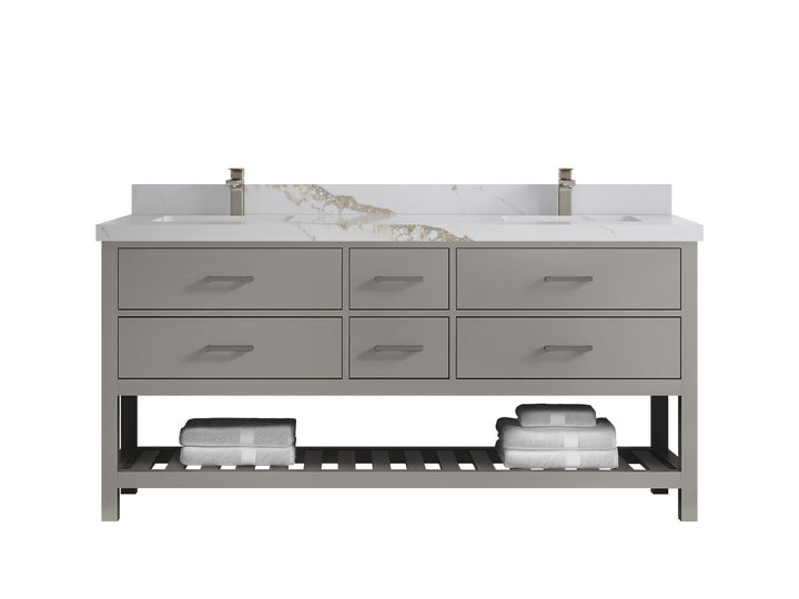 Parker 72 in. W x 22 in. D Double Sink Bathroom Vanity - photo 14