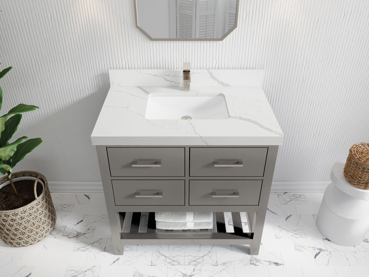 Parker 36 in. W x 22 in. D Single Sink Bathroom Vanity - photo 15