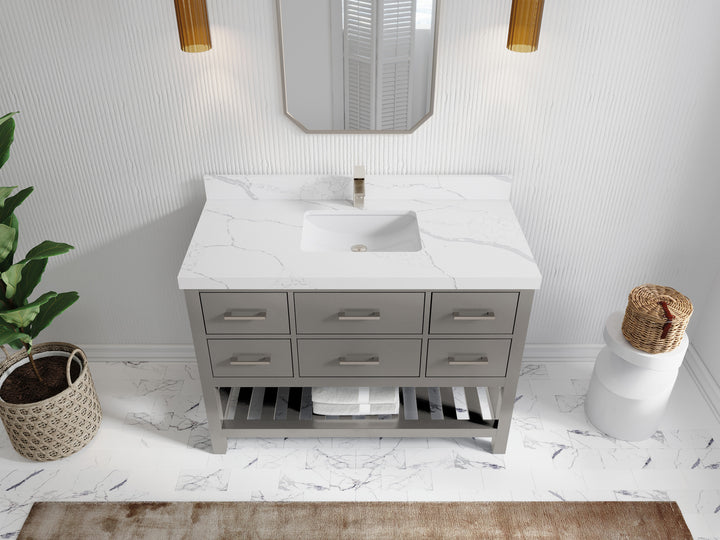 Parker 48 in. W x 22 in. D Single Sink Bathroom Vanity - photo 17