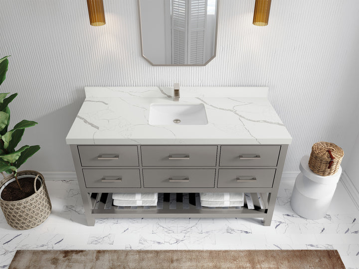 Parker 60 in. W x 22 in. D Single Sink Bathroom Vanity - photo 13