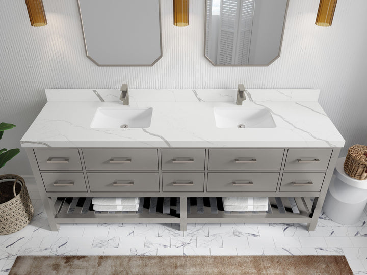 Parker 84 in. W x 22 in. D Double Sink Bathroom Vanity - photo 13