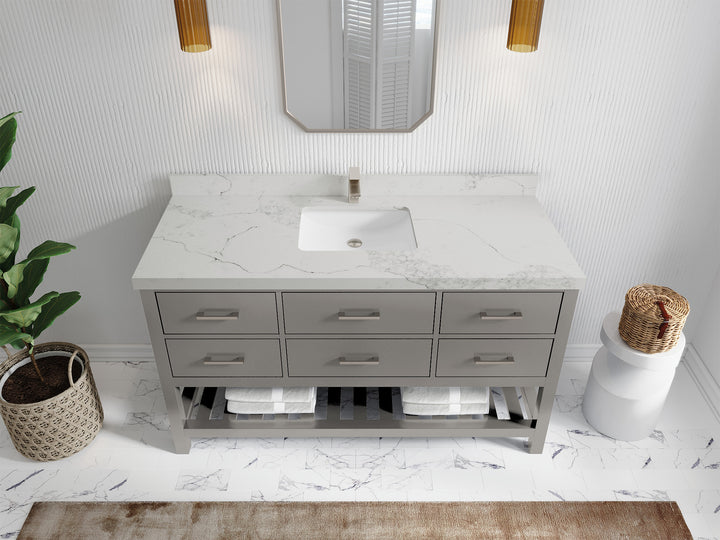 Parker 60 in. W x 22 in. D Single Sink Bathroom Vanity - photo 15