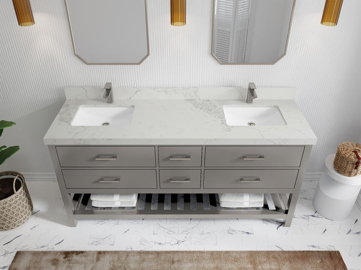Parker 72 in. W x 22 in. D Double Sink Bathroom Vanity - photo 17