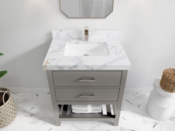Parker 30 in. W x 22 in. D Single Sink Bathroom Vanity - photo 25