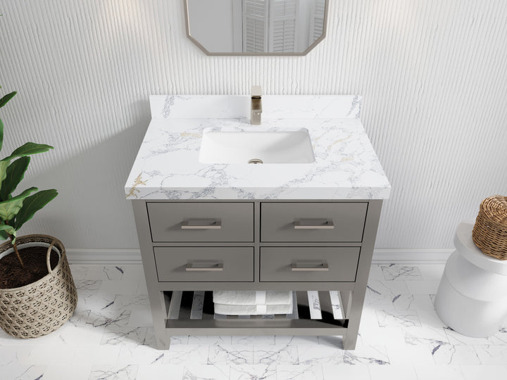 Parker 36 in. W x 22 in. D Single Sink Bathroom Vanity - photo 19