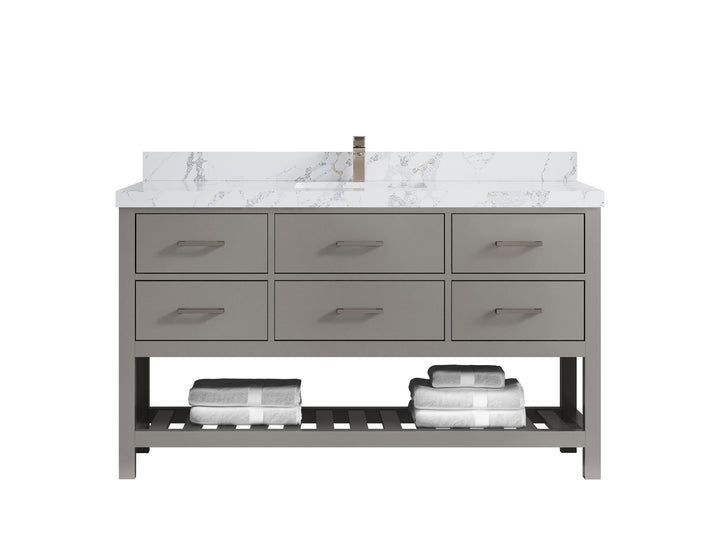 Parker 60 in. W x 22 in. D Single Sink Bathroom Vanity - photo 18