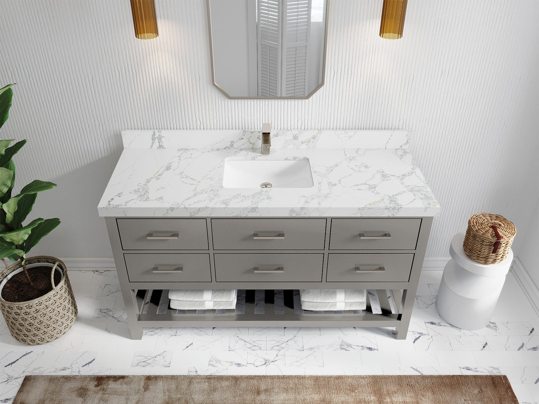 Parker 60 in. W x 22 in. D Single Sink Bathroom Vanity