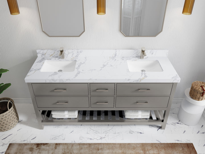 Parker 72 in. W x 22 in. D Double Sink Bathroom Vanity - photo 19