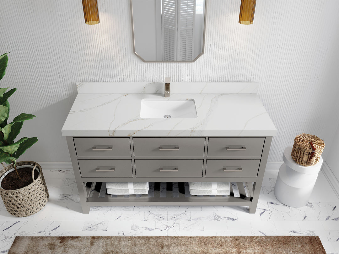 Parker 60 in. W x 22 in. D Single Sink Bathroom Vanity