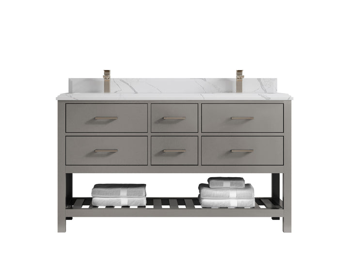 Parker 60 in. W x 22 in. D Double Sink Bathroom Vanity - photo 45