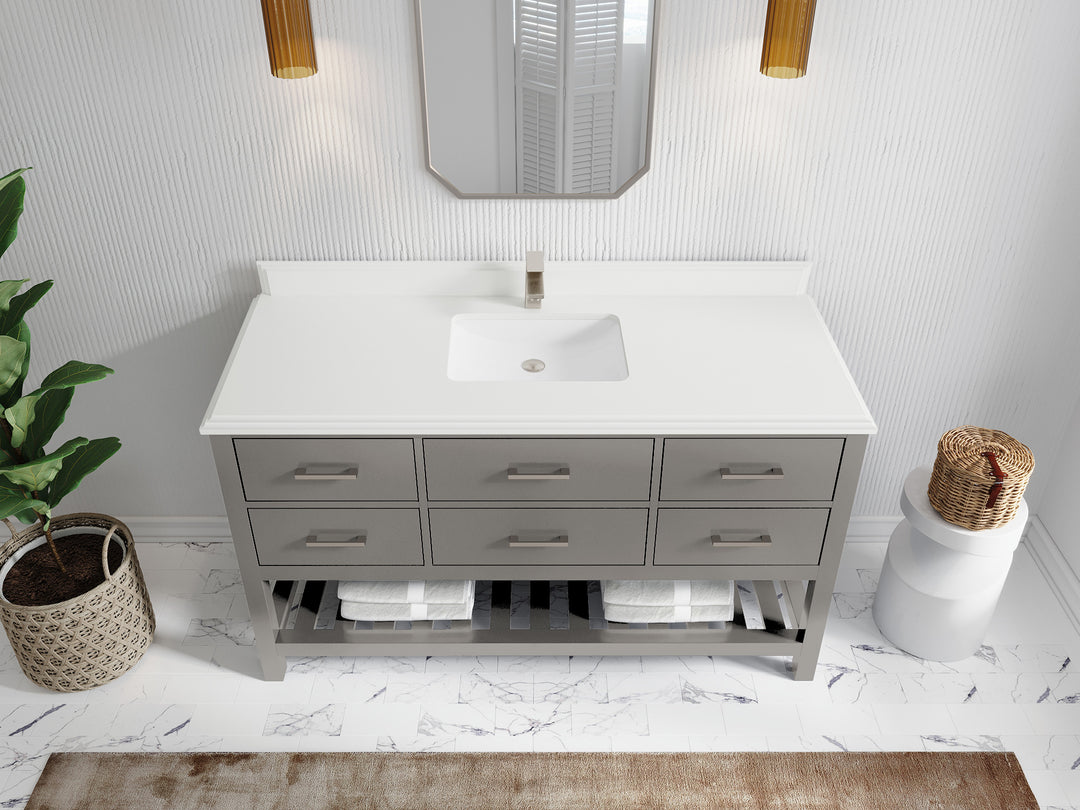 Parker 60 in. W x 22 in. D Single Sink Bathroom Vanity