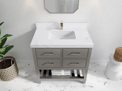Parker 36 in. W x 22 in. D Single Sink Bathroom Vanity - photo 37