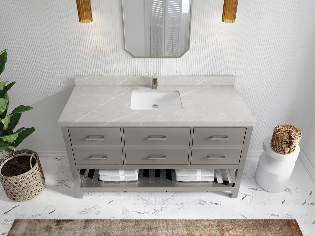Parker 60 in. W x 22 in. D Single Sink Bathroom Vanity