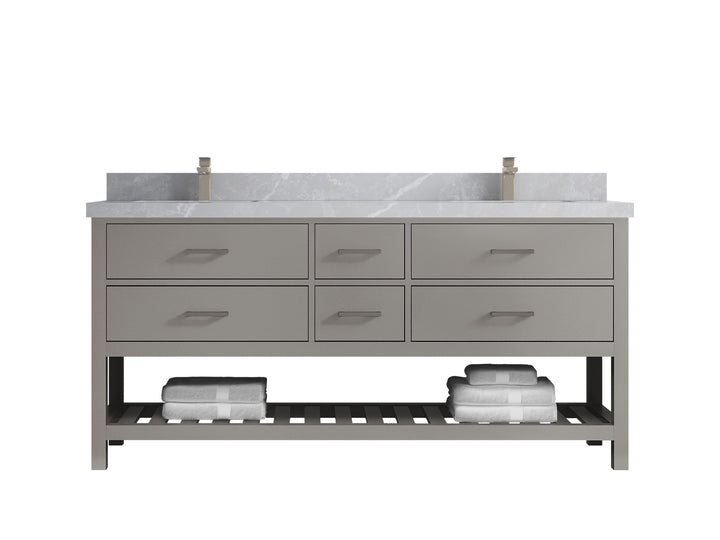Parker 72 in. W x 22 in. D Double Sink Bathroom Vanity - photo 26