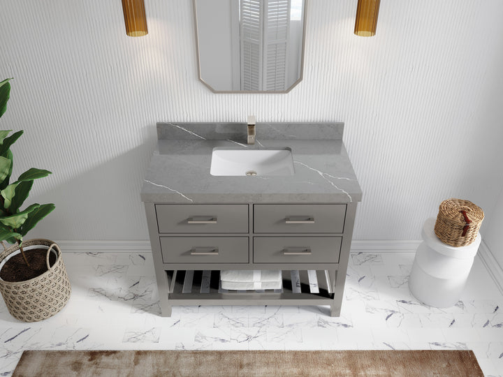 Parker 42 in. W x 22 in. D Single Sink Bathroom Vanity - photo 27