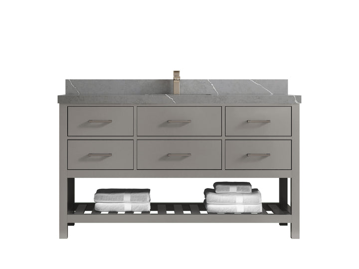 Parker 60 in. W x 22 in. D Single Sink Bathroom Vanity - photo 26