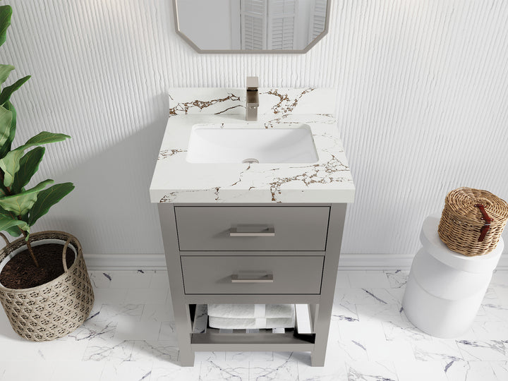 Parker 24 in. W x 22 in. D Single Sink Bathroom Vanity - photo 29