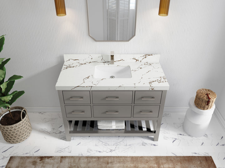 Parker 48 in. W x 22 in. D Single Sink Bathroom Vanity - photo 31