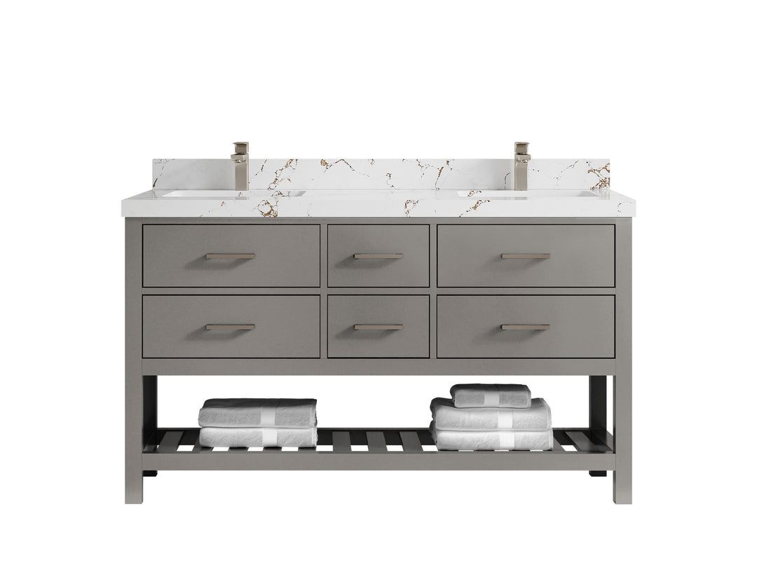Parker 60 in. W x 22 in. D Double Sink Bathroom Vanity
