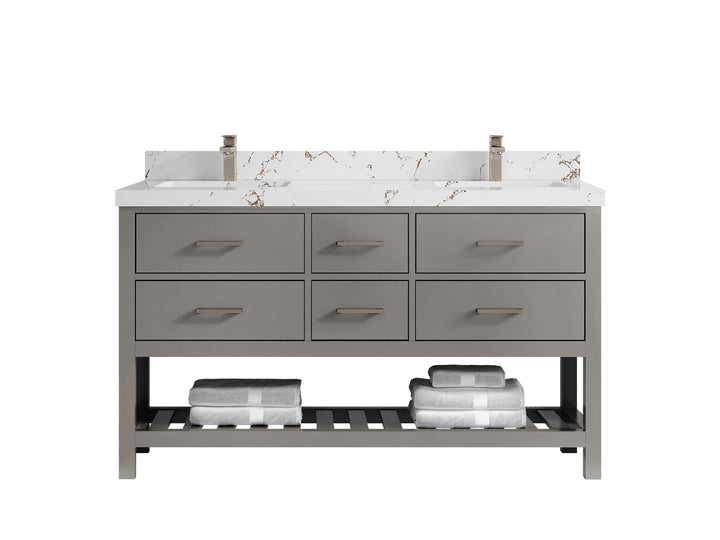 Parker 60 in. W x 22 in. D Double Sink Bathroom Vanity - photo 30