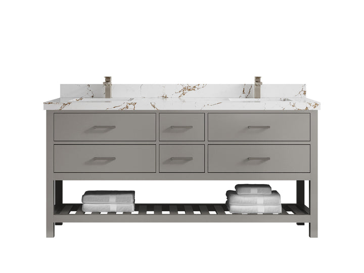 Parker 72 in. W x 22 in. D Double Sink Bathroom Vanity - photo 30
